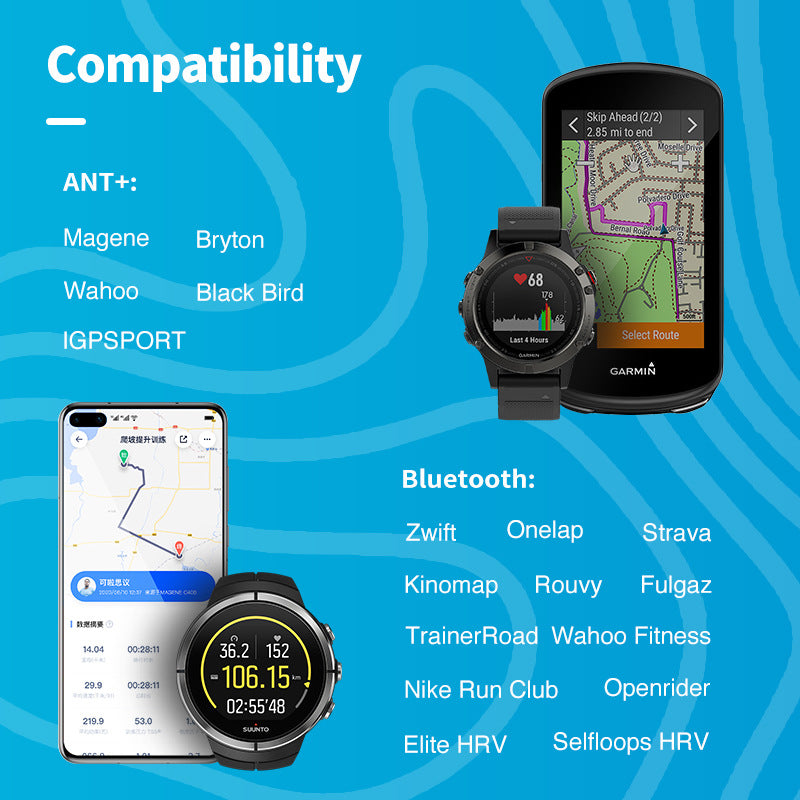Mckin Heart Rate Belt Bicycle Heart Rate Monitoring Belt Geoid HS500 Heart Rate Belt Stopwatch Accessories Heart Rate Belt